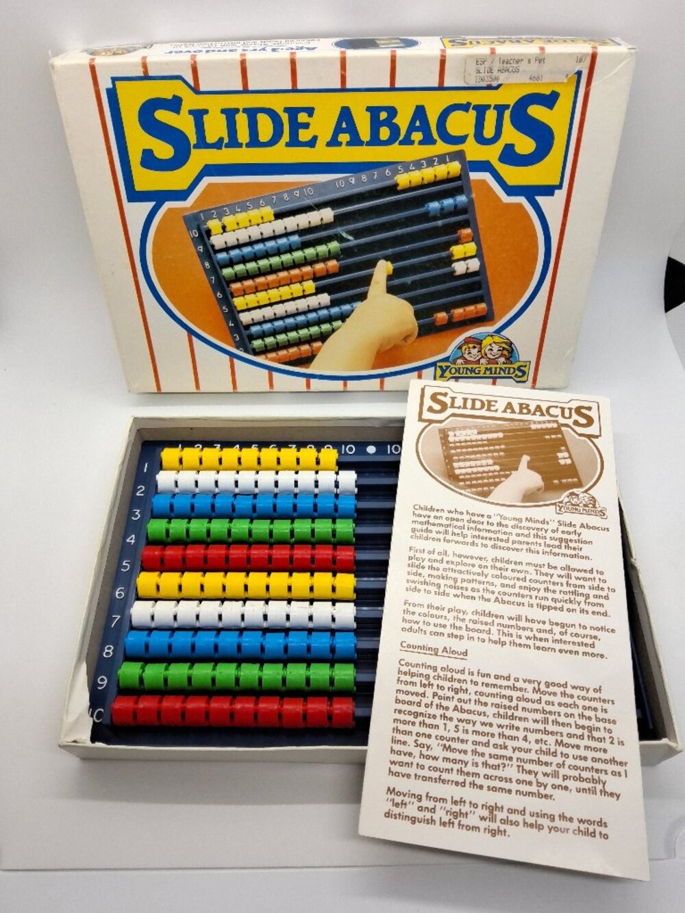 1984 Young Minds Abacus , By Invicta , Vintage w/ Original Box & Instructions